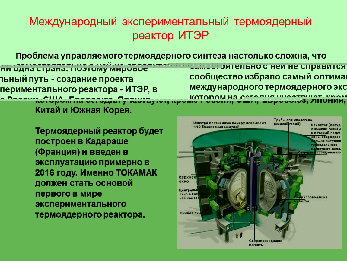 Международный экспериментальный термоядерный реактор