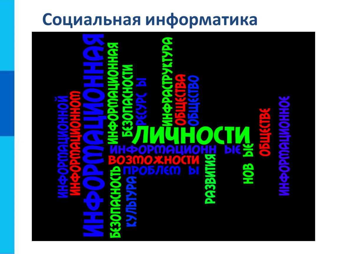 Презентация на тему социальная информатика 9 класс