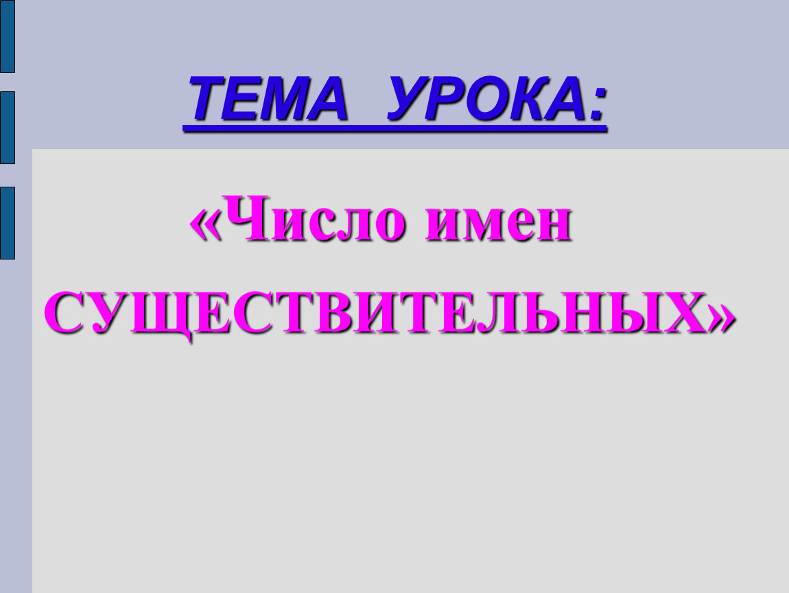 Презентация на тему число имен существительных 2 класс