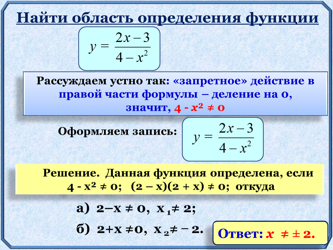 8 найдите область определения функции