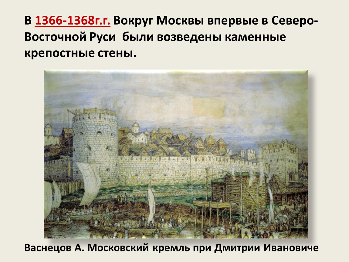 Рассмотрите репродукцию картины художника а м васнецова московский кремль при дмитрии ивановиче