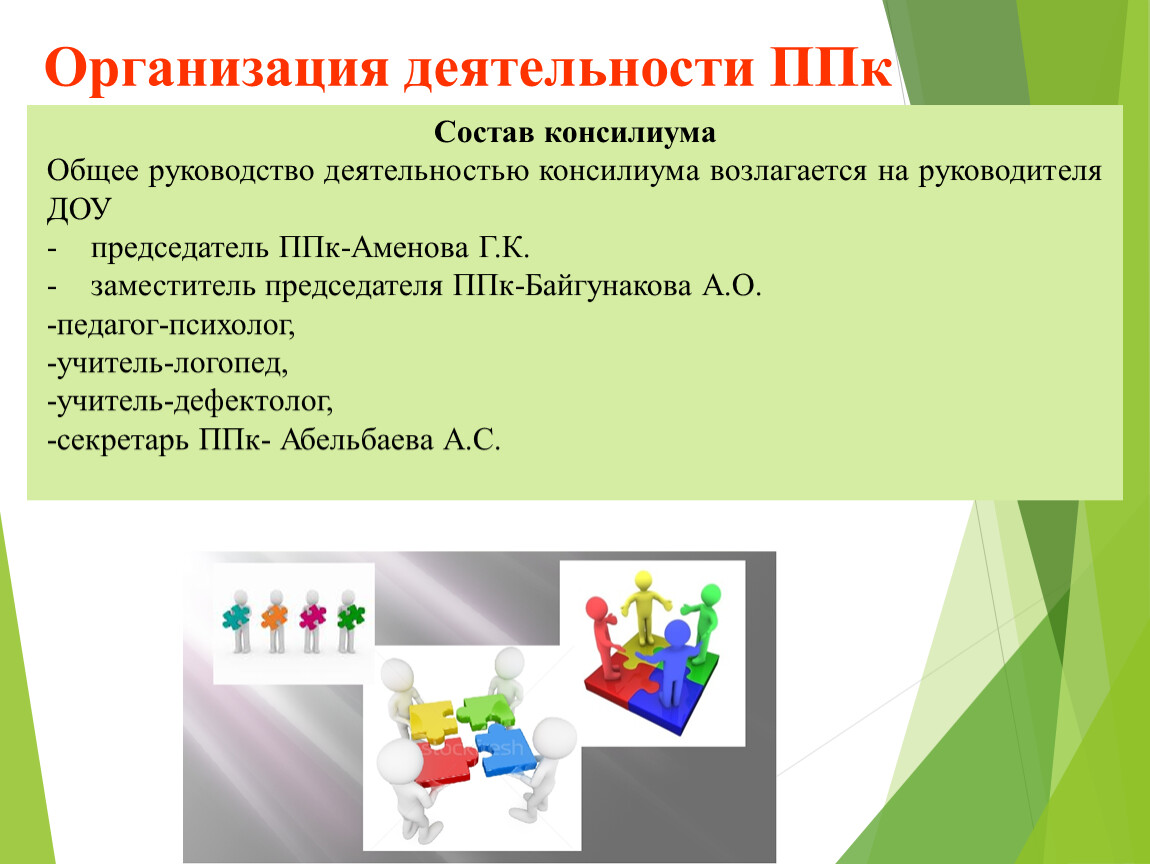 Особенности организации работы ППк вДОУ