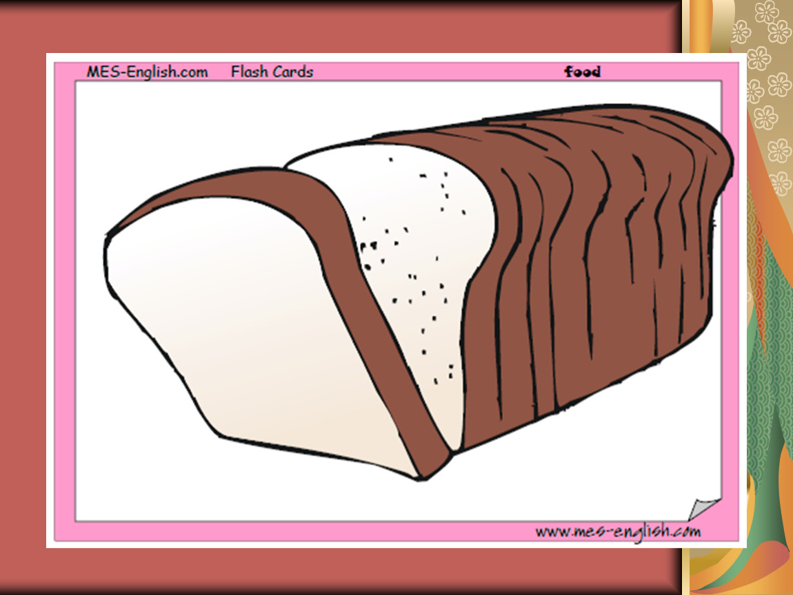 Хлеб карточка на английском