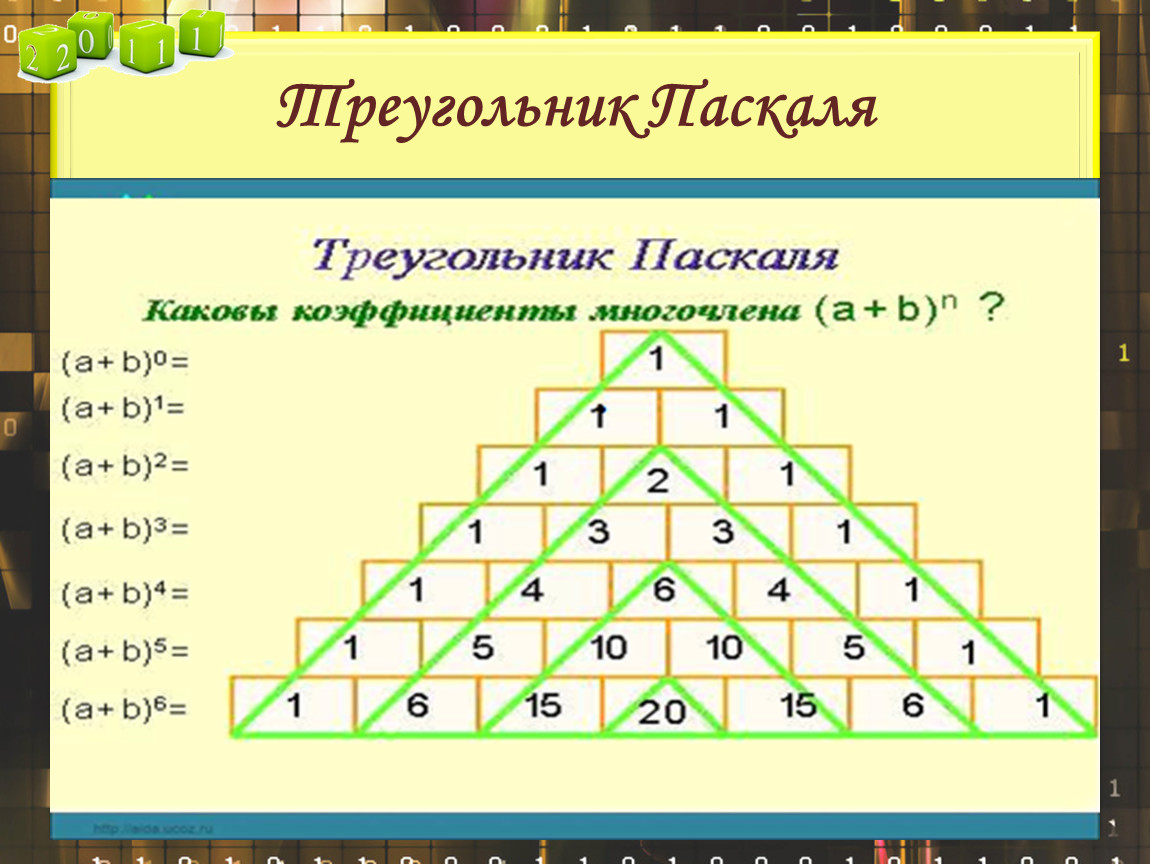 Треугольник паскаля сумма строки. Треугольник Паскаля до 10. Треугольник Паскаля до 5 строки. Треугольник Паскаля 7 класс Алгебра. Треугольник Паскаля до 6 строчки.