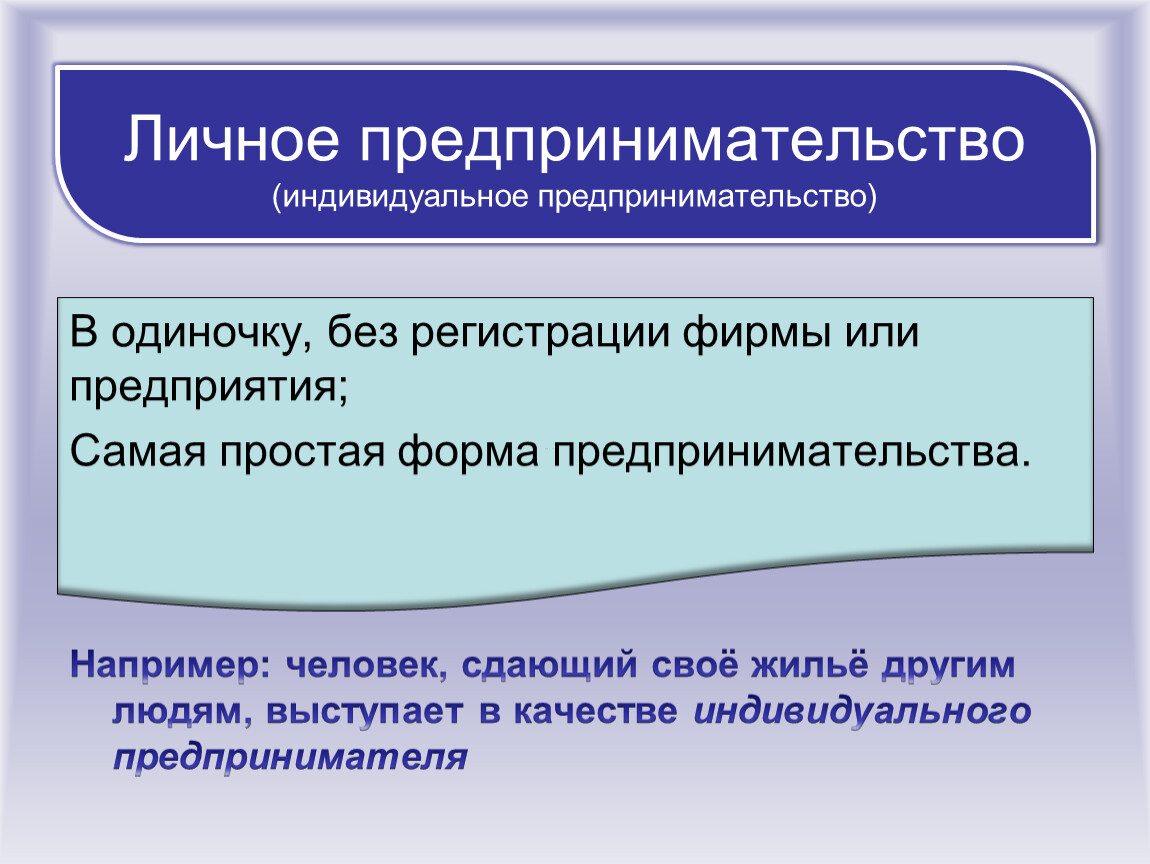 Индивидуальное предпринимательство. Личное предпринимательство это. Частное предпринимательство для презентации. Индивидуальный предприниматель презентация.