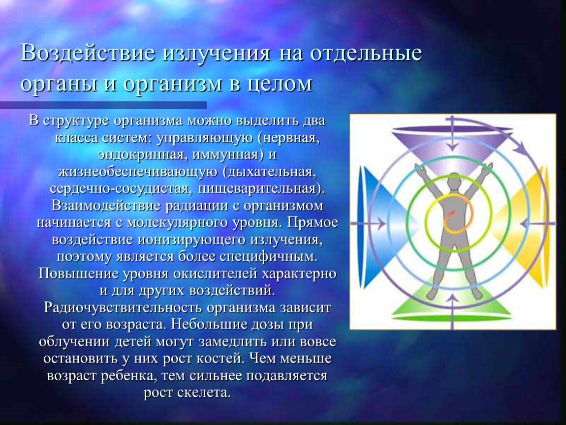 Действие излучения. Воздействие излучения на отдельные органы и организм в целом. Биологическое действие радиации на человека. Воздействие радиации на отдельные органы. Биологическое влияние радиации.