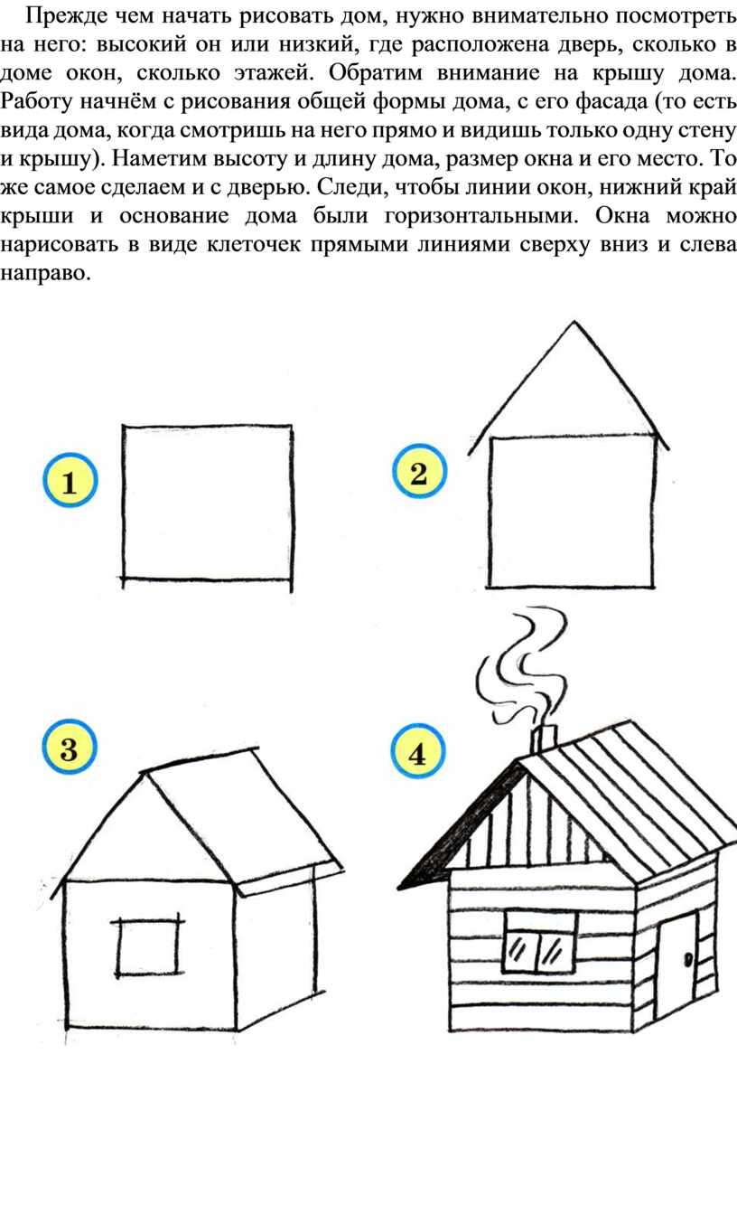 Как научиться рисовать домик
