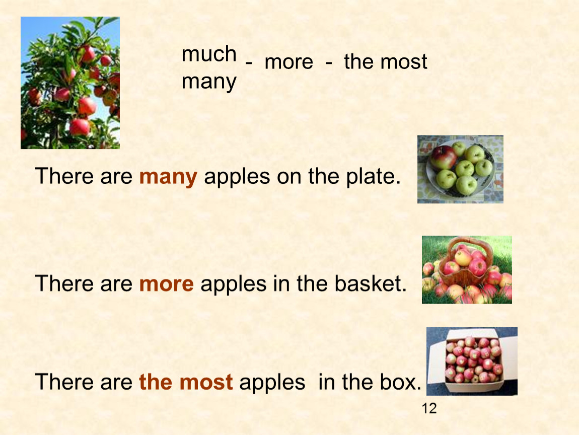 Сравнение much и many. Much many. Apples much или many. More much many most разница. Much many more the most.