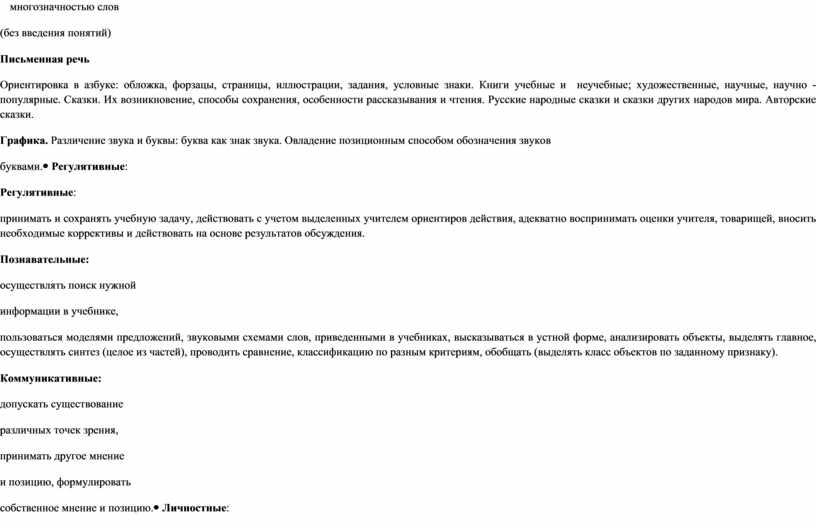 Письменная речь Ориентировка в азбуке: обложка, форзацы, страницы, иллюстрации, задания, условные знаки