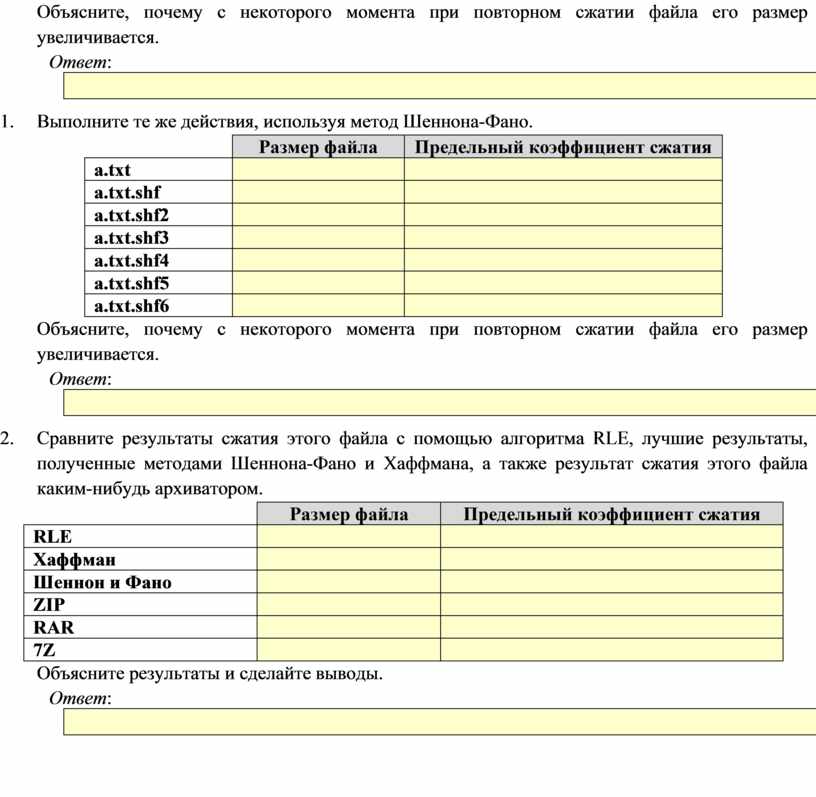 Объясните почему с некоторого момента при повторном сжатии файла его размер увеличивается