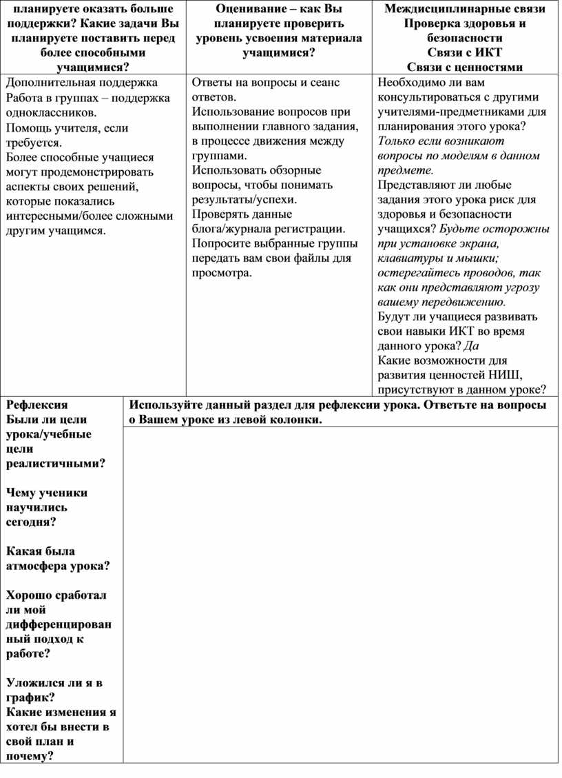 Информатика учебный план