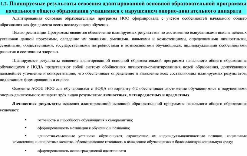 Адаптированная основная образовательная программа основного образования. Планируемые Результаты освоения АООП. Личные Результаты освоения АООП. Адаптированные образовательные программы для детей с Ода. Личностные планируемые Результаты в АООП.