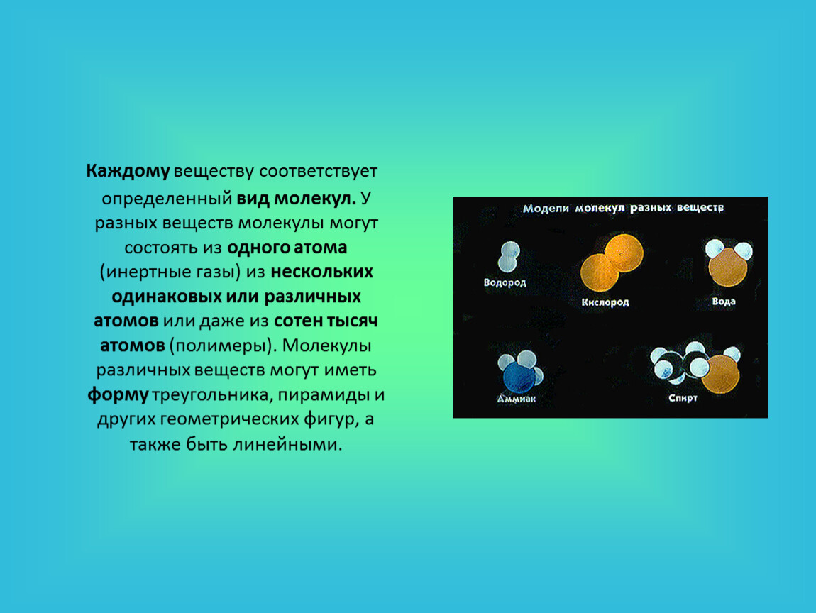 Виды молекул веществ. Молекулы благородных газов состоят из. Молекулы инертных газов одноатомные. Молекулы могут состоять из одинаковых. Каждое вещество состоит из молекул одного вида.