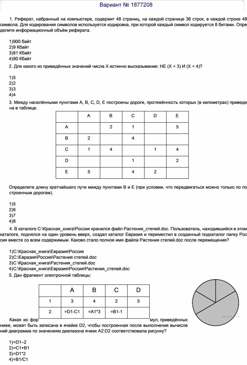 Реферат набранный на компьютере содержит