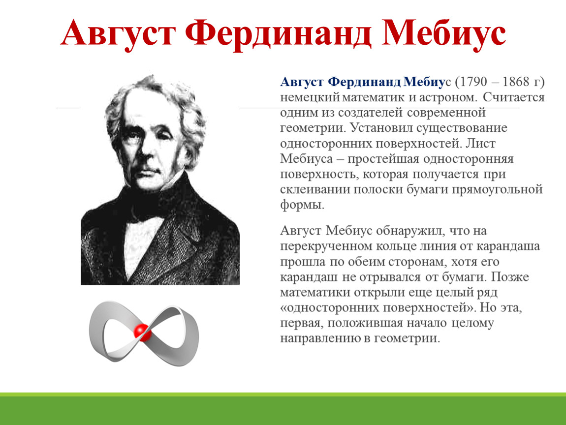 Август фердинанд мебиус фото