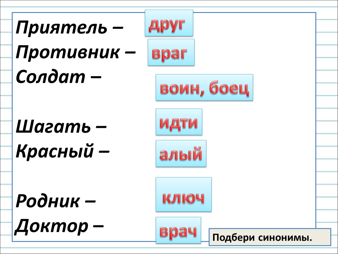 Вражеский синоним 6