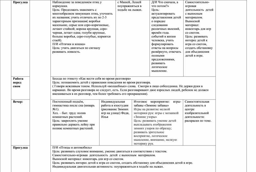 Календарный план в средней группе на тему космос