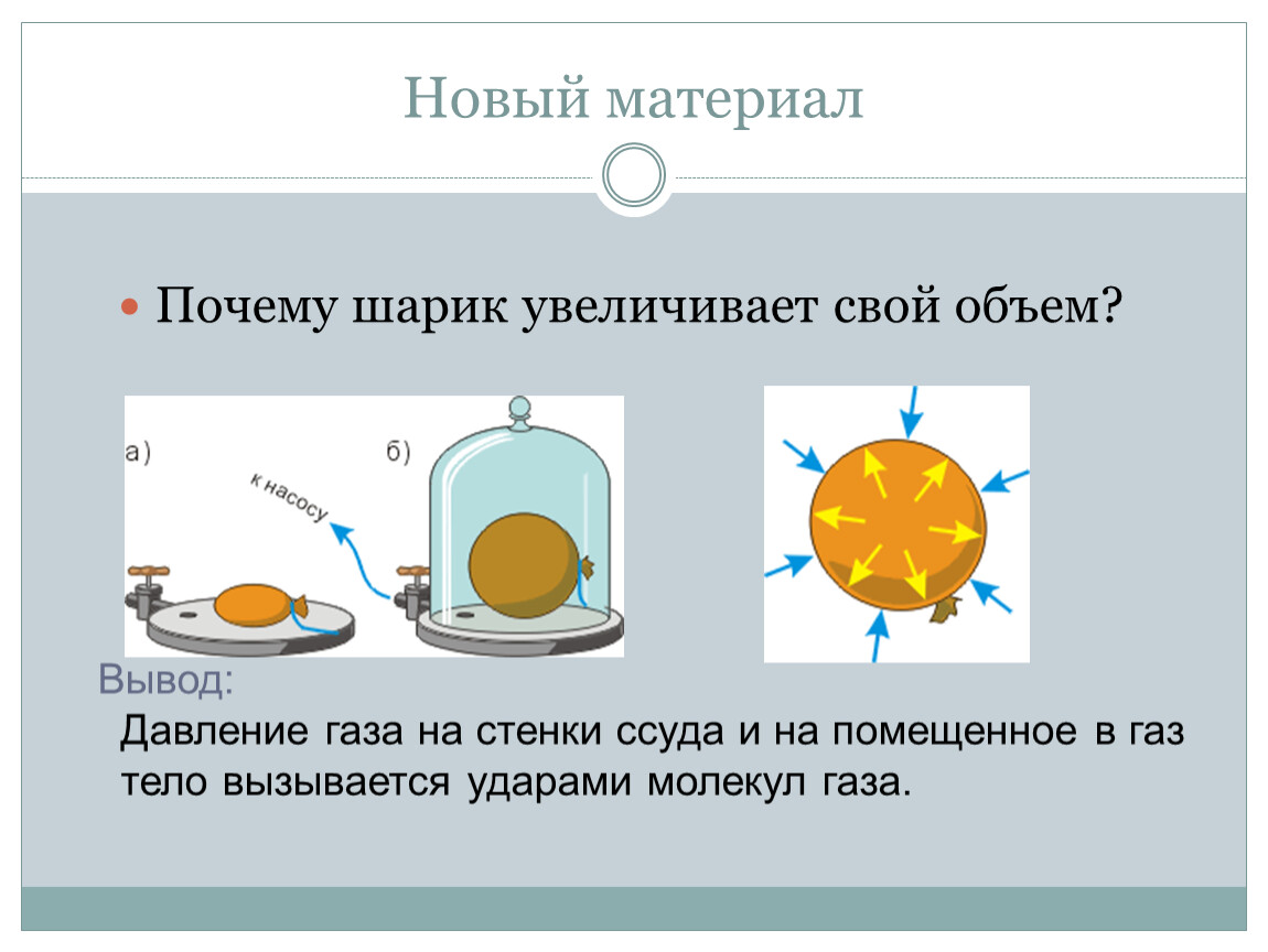 Вывод газов. Физика 7 кл давление газа. Давление газа физика 7 класс. Давление газа в шарике. Что такое давление газа в физике 7 класс.