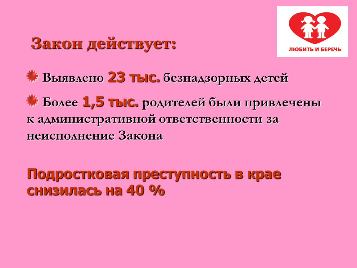 Закон 1539 презентация для детей