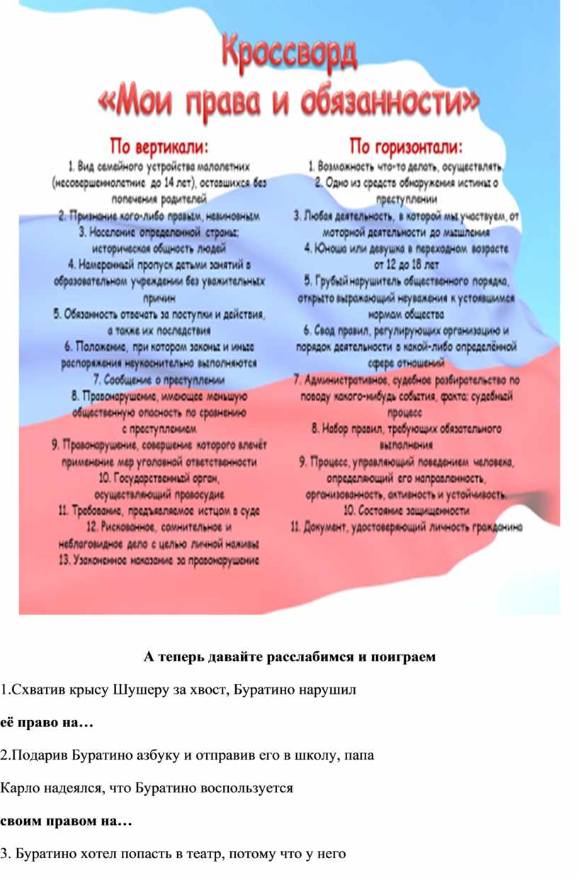 Мои права и обязанности