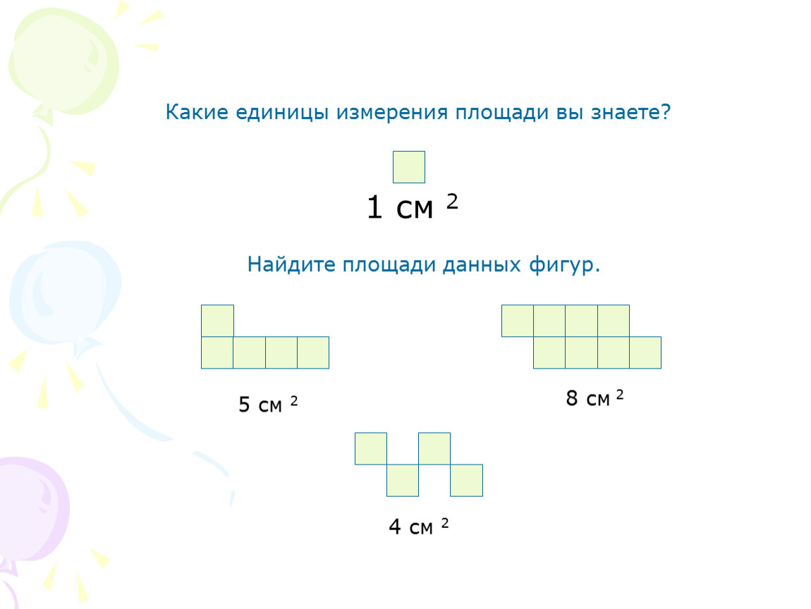 Какая 1 2 3. Какие единицы измерения площади вы знаете. Найдите площади данных фигур.. Какие единицы измерения площади вы знаете 5 класс. Какие измерения площади вы знаете 5 класс.