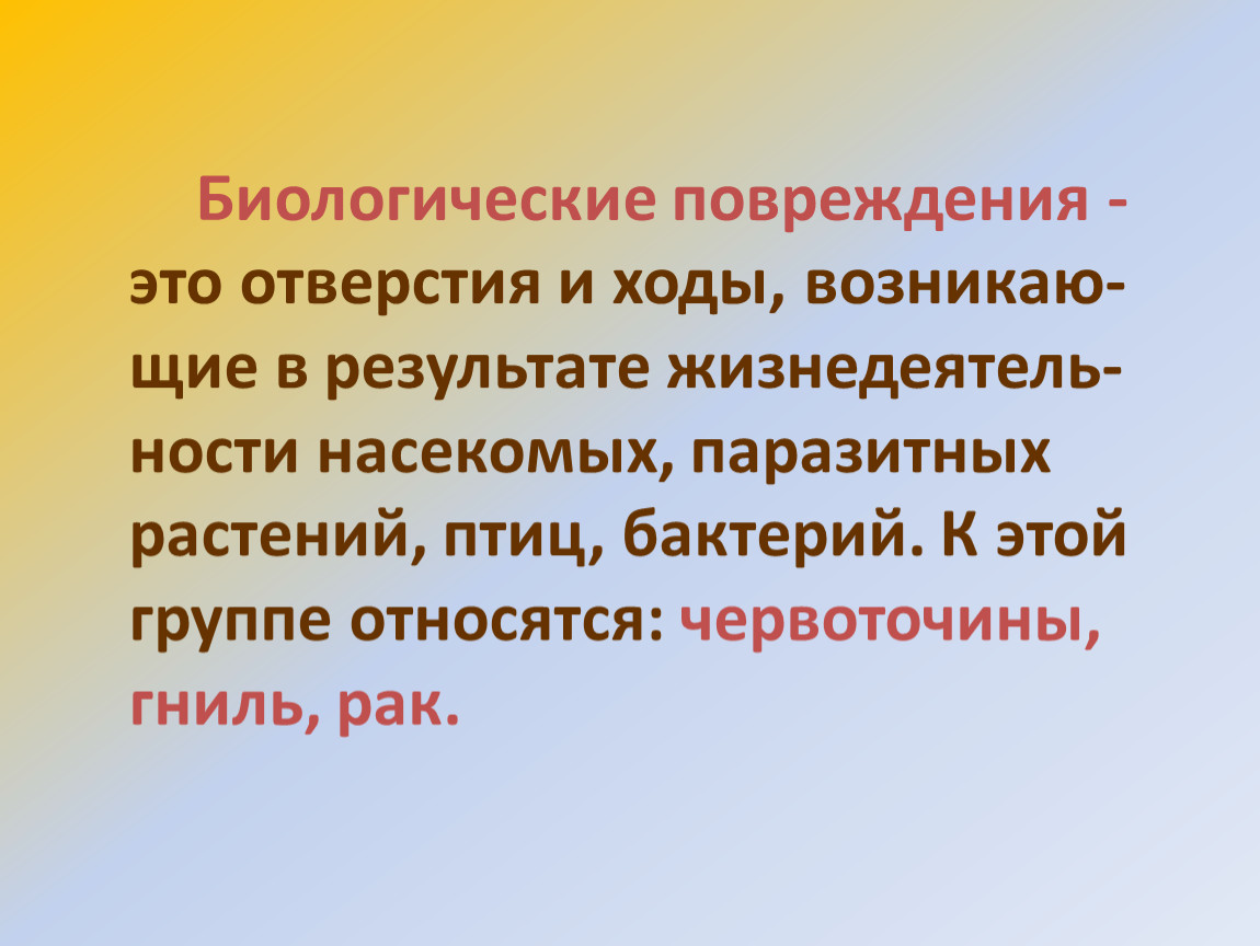 Возникают в ходе. Биологические повреждения. Биологические повреждения древесины. Биологические ранения. Биологические травмы насекомых.