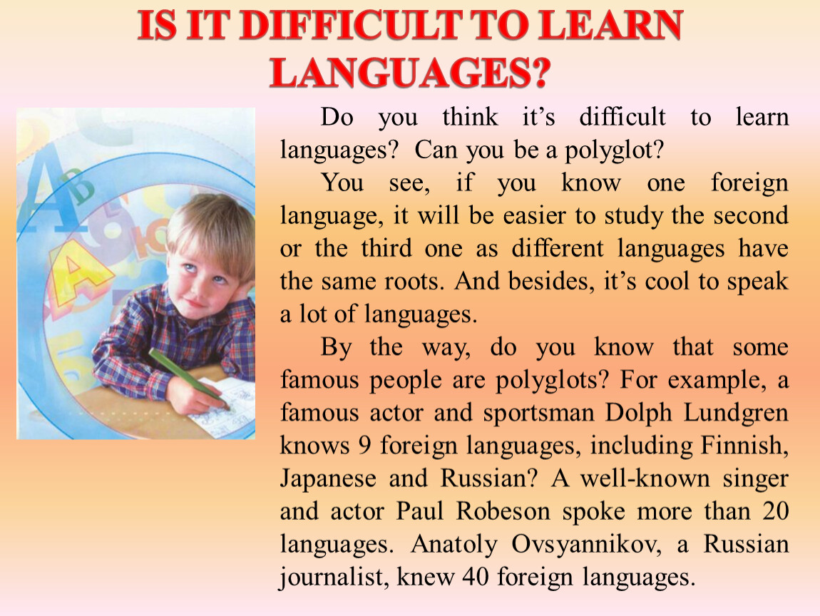 Most difficult languages to learn