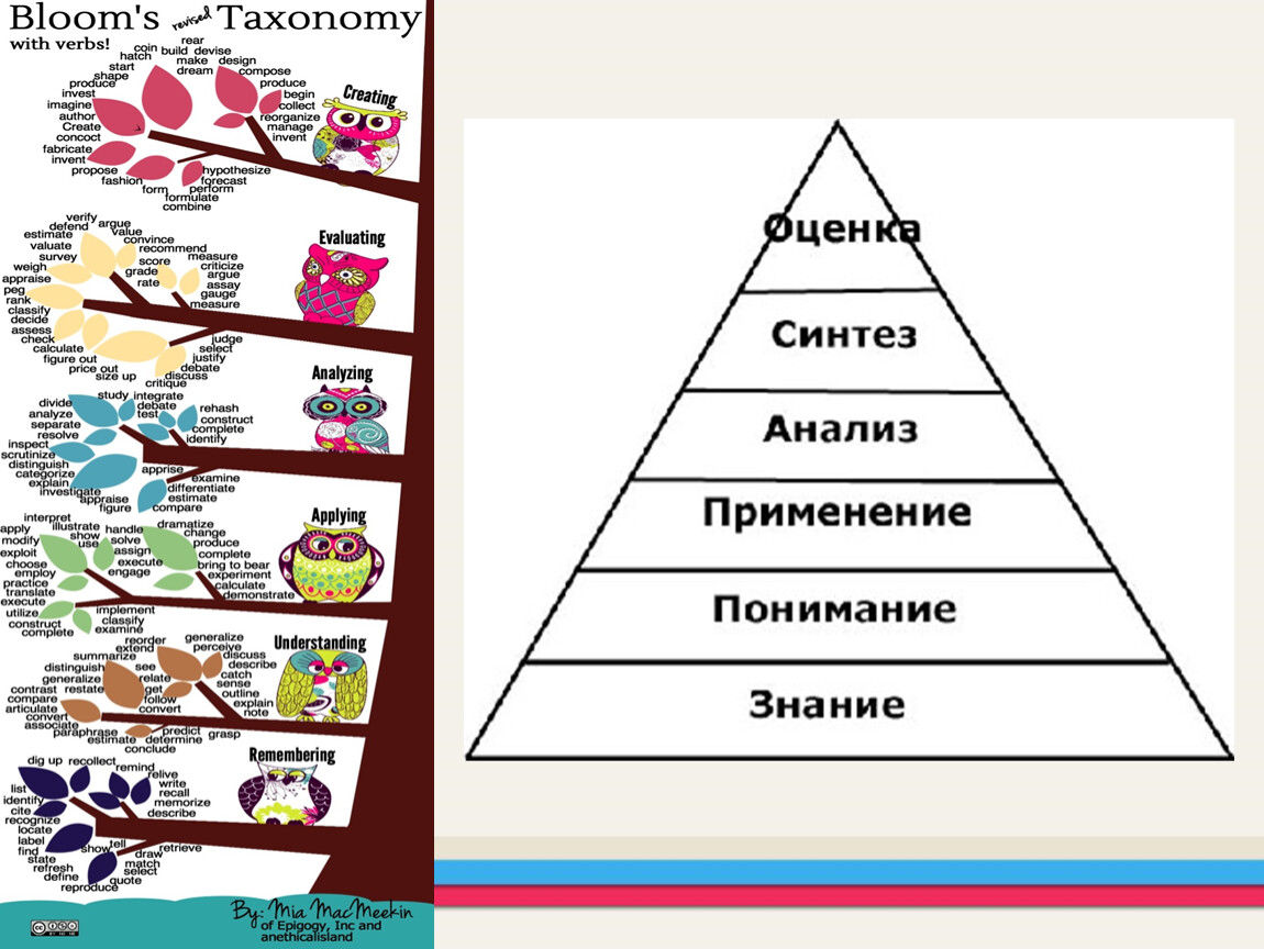 Ментальная карта таксономия блума