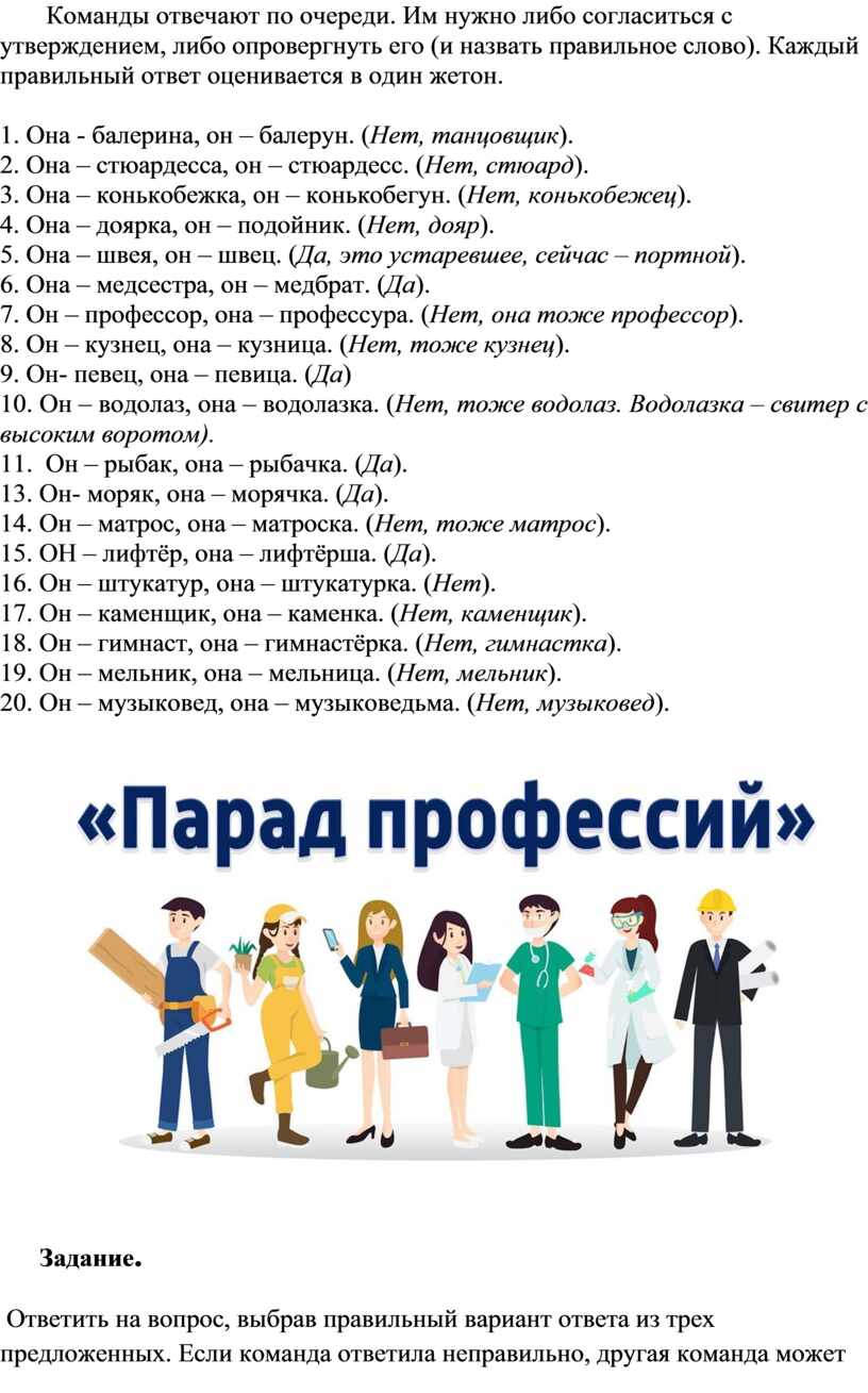 Команды отвечают по очереди. Им нужно либо согласиться с утверждением, либо опровергнуть его (и назвать правильное слово)