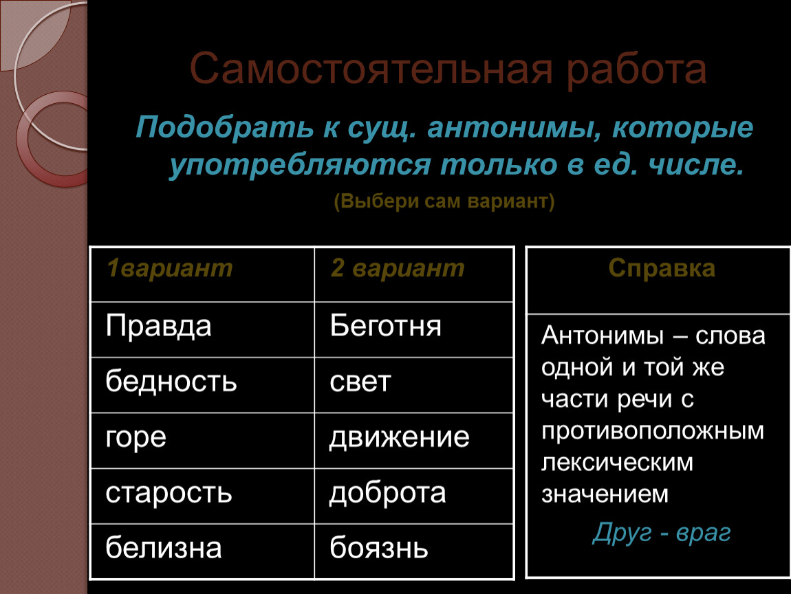 Имена существительные которые имеют форму только единственного числа 5 класс презентация