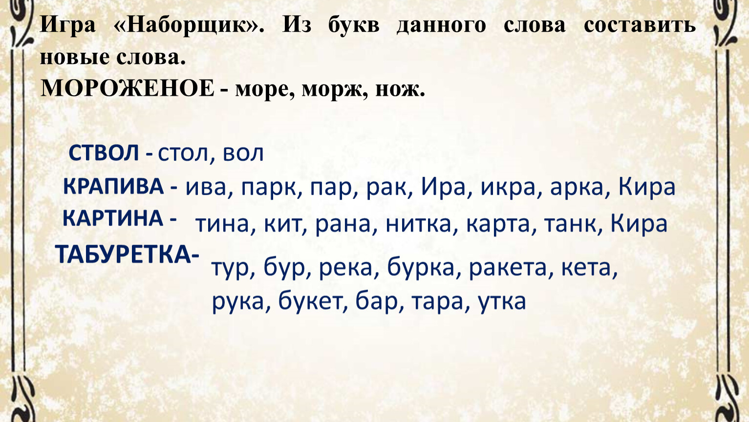 Методические приёмы развития речи учащихся с ОВЗ (1 класс)