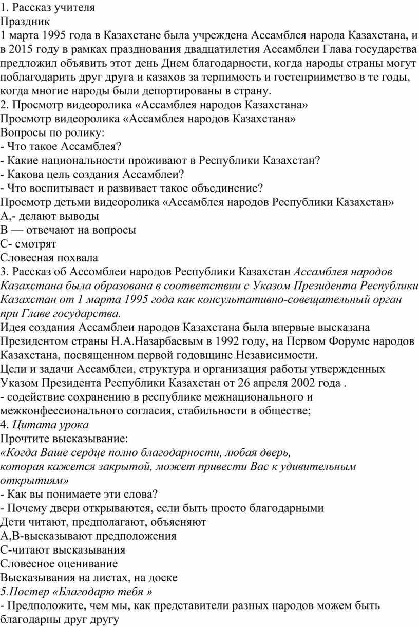Рассказ учителя Праздник 1 марта 1995 года в