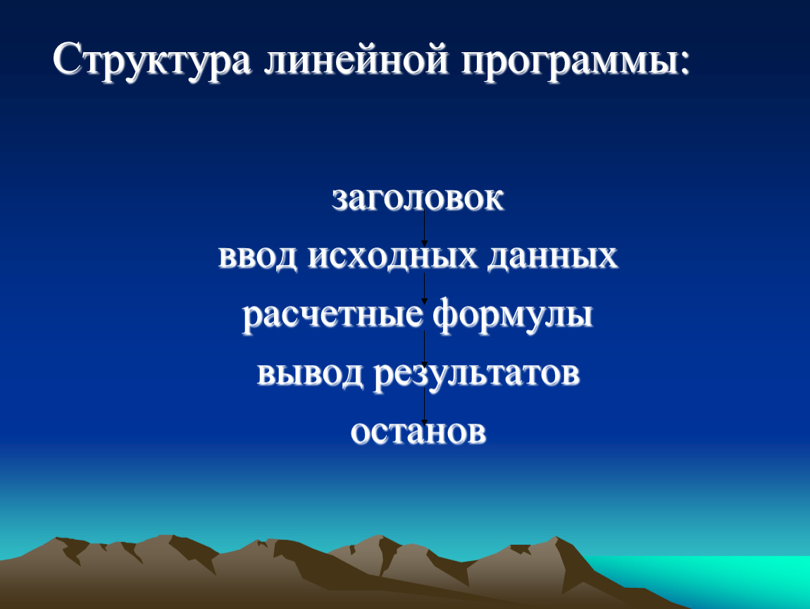 Признаки линейные. Презентация на тему линейные программы. Операторы линейных программ. Структура программы с линейной структурой. Линейная программа это в информатике.