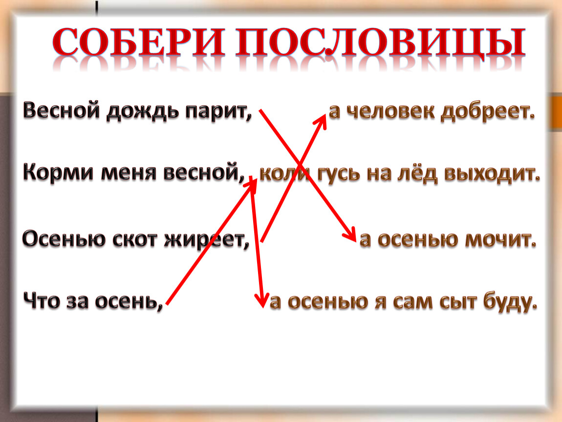 Отвечать собрано. Весной дождь парит пословица. Собери пословицы весной дождь парит. Пословицы весной дождь парит а осенью. Собери пословицу корми меня весной.