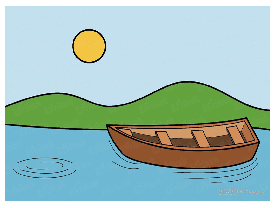 Лодка рисование для детей