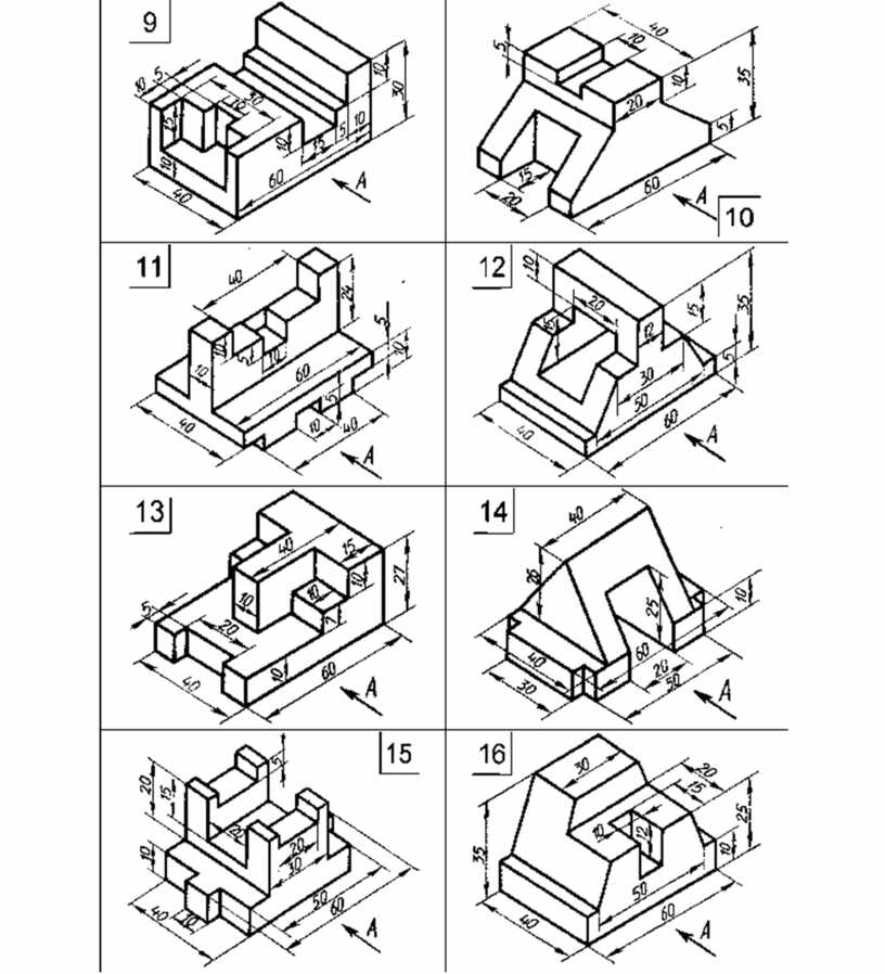 Чертеж в проекциях - 91 фото