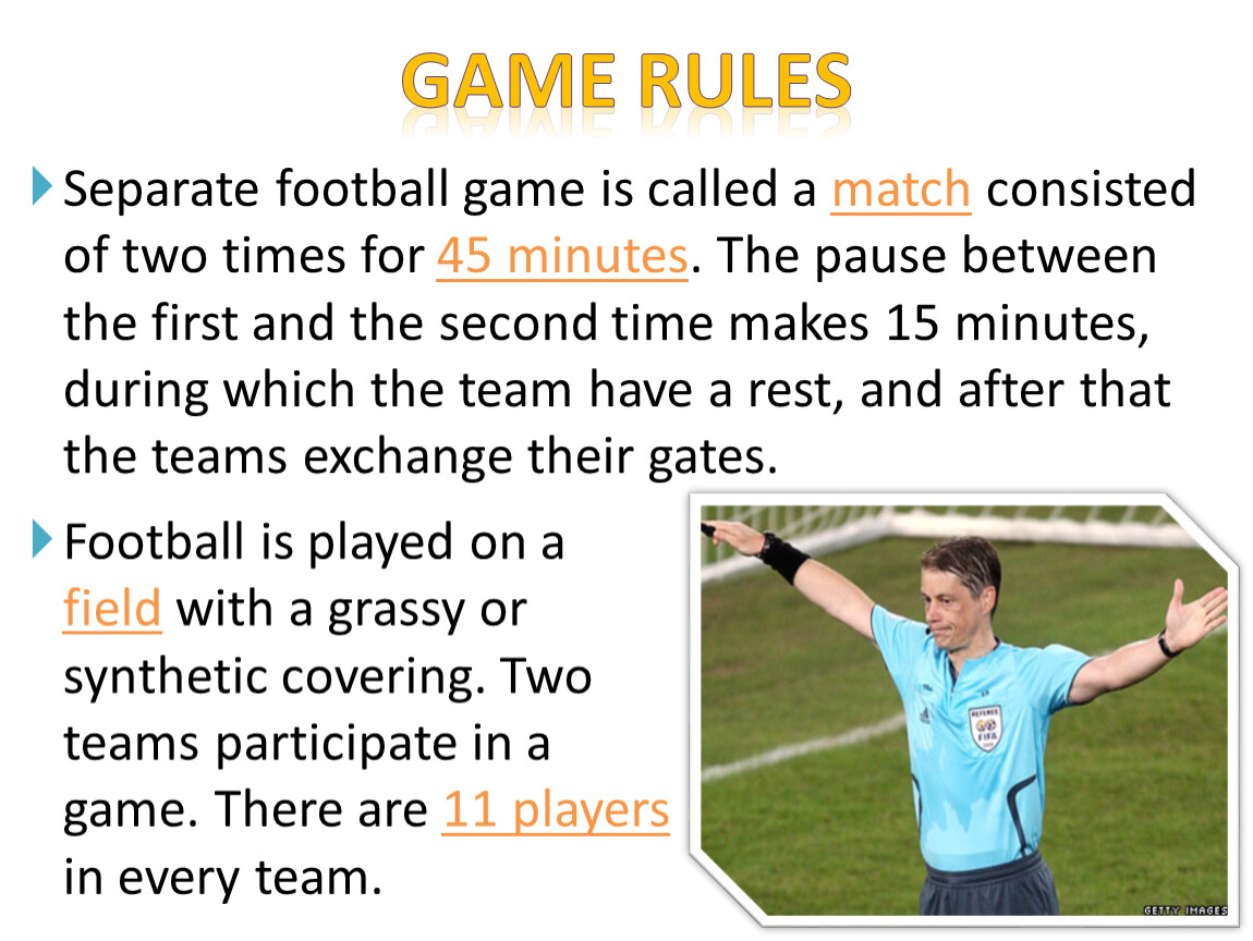 Game rules. Football Rules. Rules of the game Football презентация. Easy essay about Football. Congratulations ICF Football.