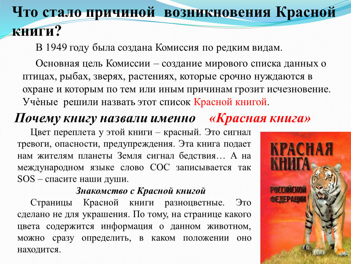 Почему красная книга названа красной книгой