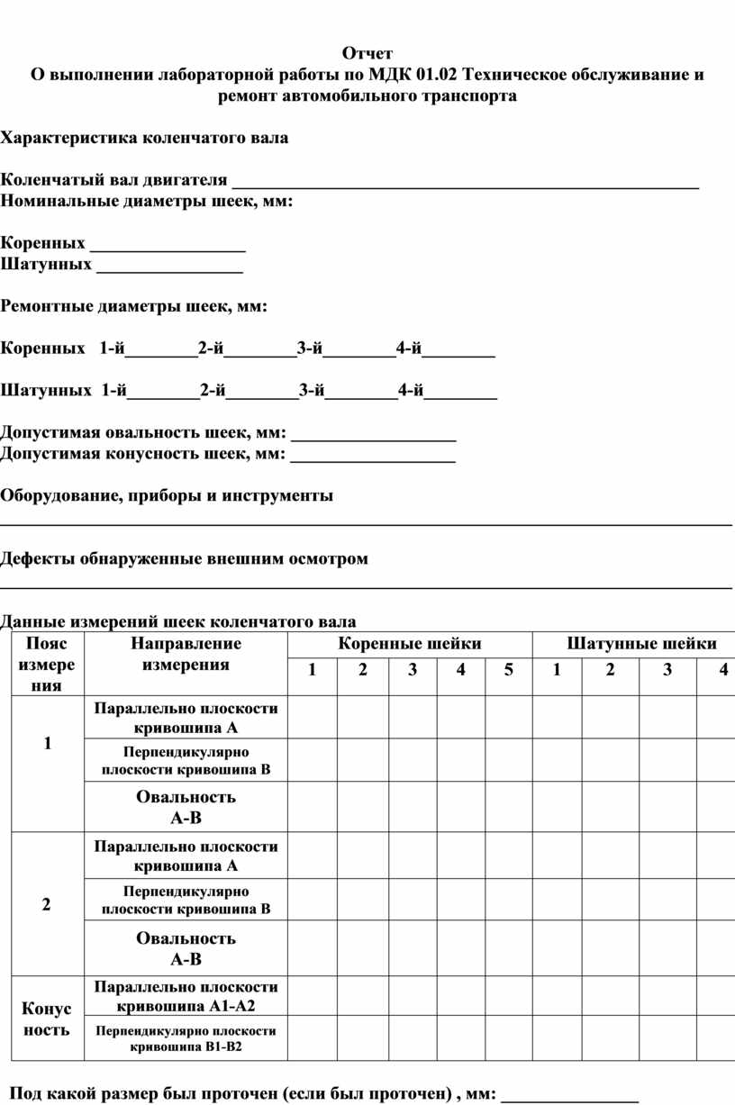 Дневник стажера испытательной лаборатории образец