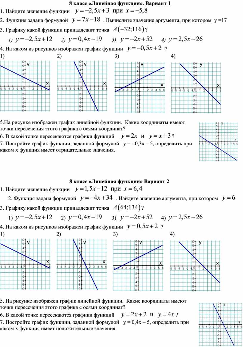 Функция вариант 1