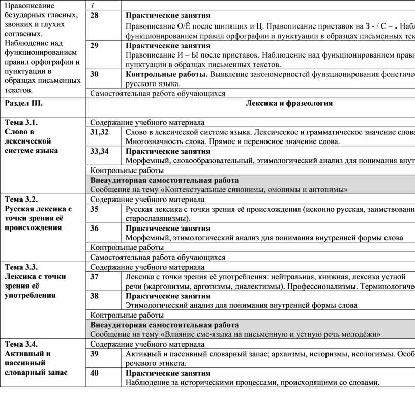 Контрольная работа по теме Изучение правил русского языка