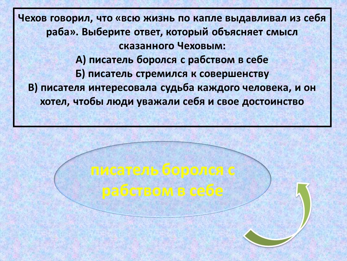 Чехов сказал. Чехов выдавливать из себя по капле раба. Надо по капле выдавливать из себя раба цитата. Что говорил Чехов. Чехов я всю жизнь по капле выдавливал из себя раба.