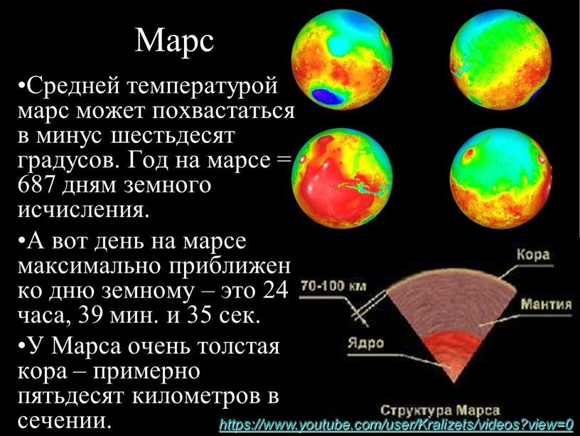 Марс Средней температурой марс может похвастаться в минус шестьдесят градусов