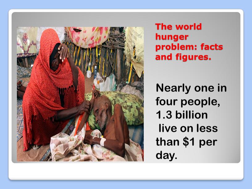 The world hunger problem: facts and figures