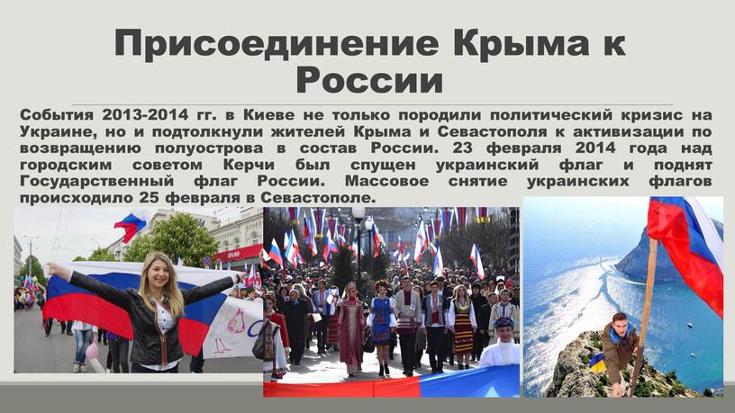 Присоединение Крыма к России События 2013-2014 гг