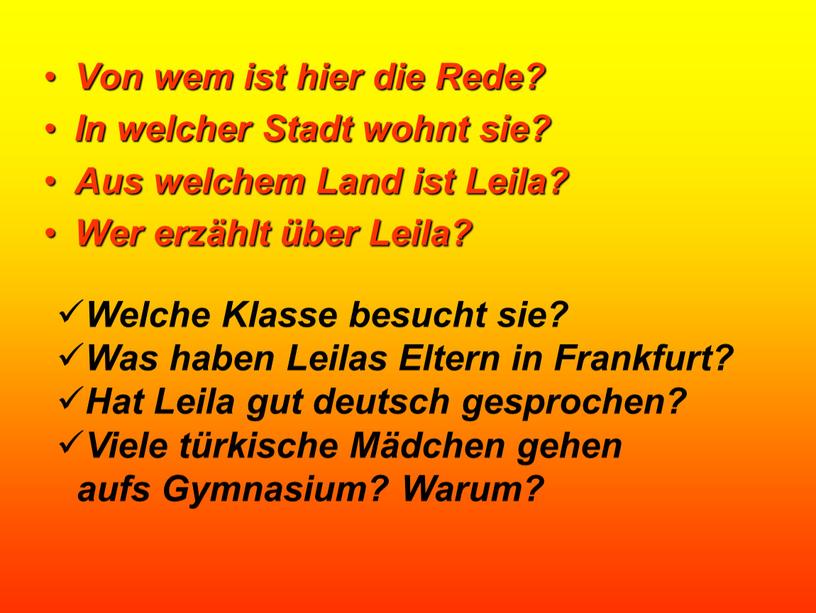 Von wem ist hier die Rede? In welcher