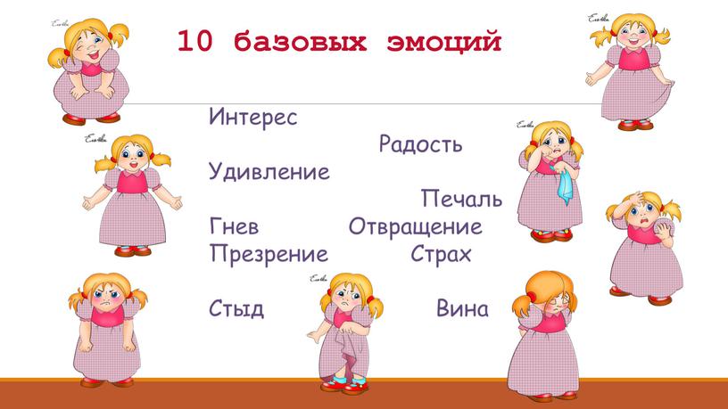 10 базовых эмоций