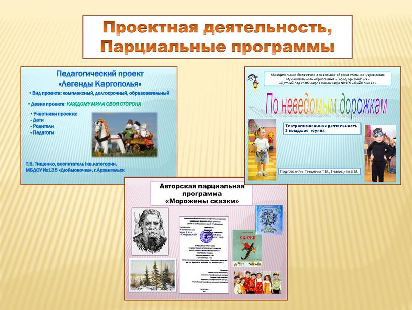 Проектная деятельность, Парциальные программы