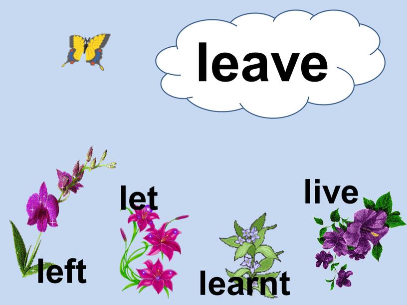 live leave let learnt left