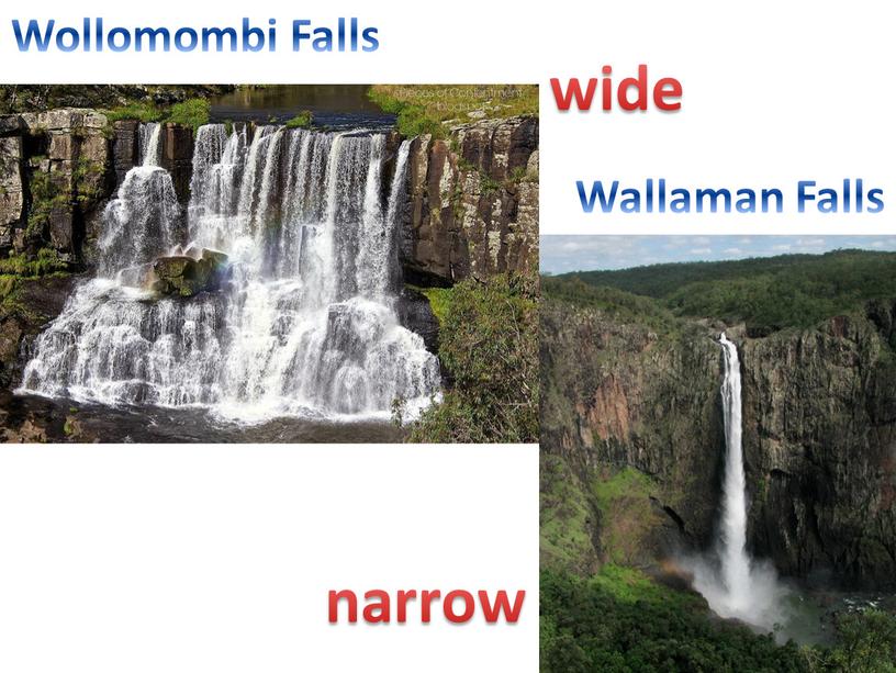 Wollomombi Falls Wallaman Falls wide narrow